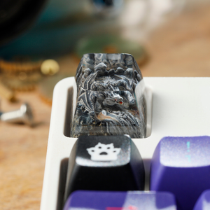 Keycaps Mystiques Anime, Keycaps Artisanaux Personnalisés, Keycaps Anime Mignons, Keycaps Verts, Ensemble de Keycaps, Keycaps en Résine - Product Image 1