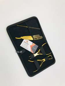Kit de alicates de extensión de pelo de acero inoxidable chapado en oro de grado quirúrgico profesional de alta calidad más vendido ecológico - Product Image 4