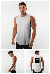 2024 nouveauté hommes respirant tricoté débardeur avec broderie séchage rapide couleur unie personnalisable 100% coton quantité minimale de commande bas - Product Image 5