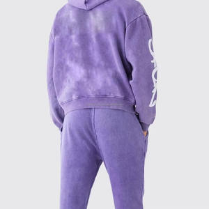 Survêtement unisexe de haute qualité, respirant, délavé à l'acide, à capuche, épais, uni, 100 % coton, pour l'hiver, idéal pour le jogging et la course à pied - Product Image 3