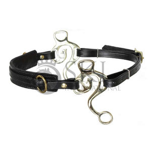 Boucles rembourrées en cuir véritable personnalisables et ajustables, style Kaupre Cavemore, sans mèche, produit équestre marron noir - Product Image 6