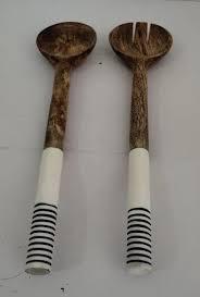 Cuillère en bois personnalisable avec poignée en résine Ensemble de couverts de vaisselle d'hôtel pour la maison et le restaurant - Product Image 3