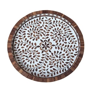 Nieuwe Aankomst Parelmoer Hout Koffie Dienblad Voor Thuis Tafelblad Restaurant Decor Thee Serveerschaal Door Ambachtelijke <span class=keywords><strong>Auar</strong></span>