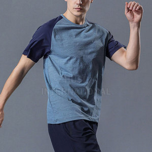 Nueva llegada ropa de entrenamiento para hombre Slim Muscle Fit gimnasio manga corta correr ropa deportiva camiseta hombres algodón - Product Image 2