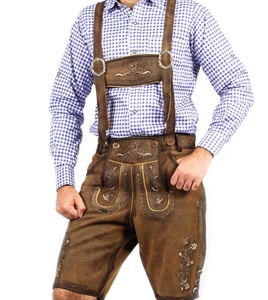 กางเกงขาสั้นสไตล์บาวาเรีย lederhosen Oktoberfest สำหรับผู้ชายเสื้อเยอรมันออกแบบโลโก้ได้ตามต้องการวัสดุผ้า2025 - Product Image 1