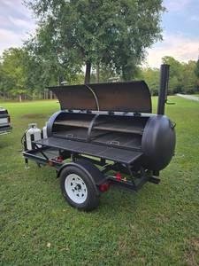 Parrilla Ahumadora de Acero Resistente para Remolque con Tanque de Gas, Barbacoa Móvil para Exteriores - Product Image 1