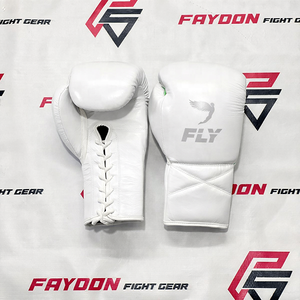 Dernier design Gants de boxe FLY Camo à lacets pour sparring, en cuir véritable, pour entraînement sportif, arts martiaux et kickboxing, OEM ODM - Product Image 3