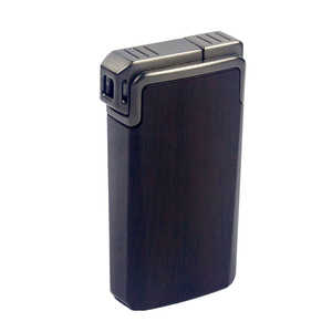 Briquet à cigares Ever Tech M0431 élégant en bois, double flamme, forme barre, style luxueux avec double lame - Product Image 1