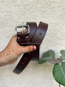 Nuevo elegante e informal hecho a mano de cuero genuino Real cinturón clásico para hombres personalizado grano completo desgastado cinturón de cuero Real para hombres - Product Image 4