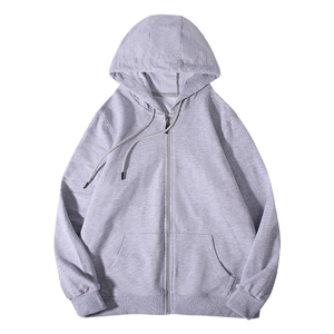 Sweats à capuche zippés pour hommes Vente en gros unisexe couleur unie logo personnalisé taille confortable matériel sweats à capuche qualité supérieure - Product Image 4