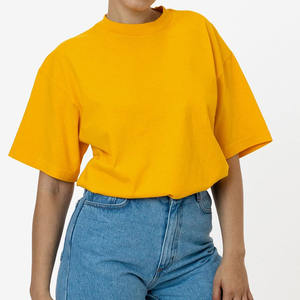 เสื้อยืดเอวลอยทรงสูงแขนสั้นโอเวอร์ไซส์สำหรับผู้หญิงเสื้อยืดครอปแบบเรียบ - Product Image 3