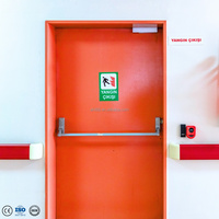 Porte coupe-feu moderne avec conception de sécurité renforcée, résistance à la corrosion et longue durée de vie pour les portes d'incendie des bâtiments