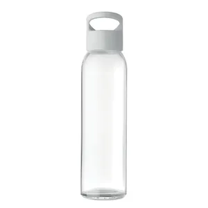 Gobelet en verre PRAGUE personnalisé avec un design minimaliste, bouteille d'eau de voyage transparente unisexe pour un style individuel - Product Image 5