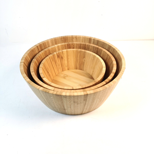 Juego de Tazones de Ensalada de Bambú Pulido Personalizado, Ligeros, Grandes, para Servir Fruta y Comida en la Mesa - Product Image 4