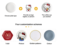 Assiette en céramique personnalisée avec logo OEM ODM, vente en gros d'assiettes en porcelaine, vaisselle imprimée, fournisseur d'usine pour restaurants, vente en gros