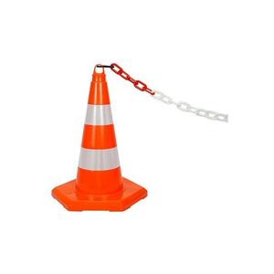 Chaînes de barrière en plastique PP 6 mm rouge/blanc 10 m barrière de sécurité de contrôle des foules de trafic chaîne d'avertissement phosphorescente 127 - Product Image 4