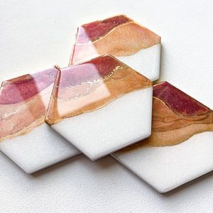 <b>Decorative</b> Indian Mango Wood and Resin Coasters Handicraft Tea Coffee Wine Mats for <b>Kitchen</b> Table <b>Decoration</b> India <b>Accessories</b> - Product Image 1