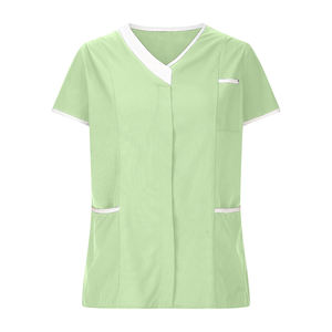 Por encargo de los hombres Scrubs Tops de manga corta con cuello en V Scrub uniformes bolsillos hospitales médicos enfermera uniformes médicos personalizados - Product Image 3