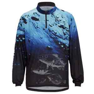 Camiseta de Pesca de Manga Larga para Hombre, Premium, Elástica, de Secado Rápido, UPF 50, Impermeable, Antiestática, Ligera, de Spandex/Algodón, con Estampado por Sublimación - Product Image 3