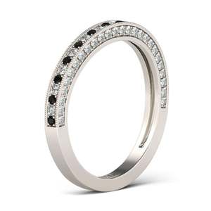 แหวนแฟชั่นผู้หญิงเงินสเตอร์ลิงทรงโค้งเจียรนัยแบบกลมของเจลิยา - Product Image 3