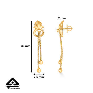 Pendientes de Oro Amarillo con Forma de Flor para Mujer, Estilo Vintage con Colgante Religioso - Product Image 5