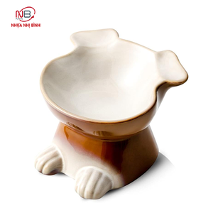 OEM Manufacturer Viet Nam Eco-Friendly Durable Stylish <b>Dog</b> <b>Bowl</b> Large Diameter Elevated Neck Protection Rounded Shape Waterproof - Product Image 1