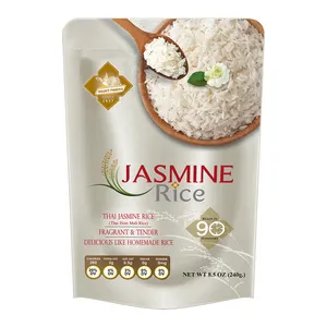 יסמין אורז ב פאוץ מוכן לאכילה גבוהה באיכות הטובה ביותר מחיר ספק מתאילנד 240g. מיקרוגל מדף חיים 18 חודש