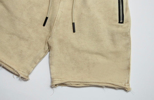 2025 Unisex Acid Wash <b>Vintage</b> Street Style Sun Faded Sweat <b>Shorts</b> Custom Heavyweight 100% Cotton Elastic Waistband Solid Casual - Product Image 3