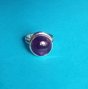 Anillo de Plata de Ley 925 con Gema de Amatista Natural de Corte Ovalado, Clásico para Bodas y Fiestas, Joyería de Moda para Mujer, Superventas - Product Image 4