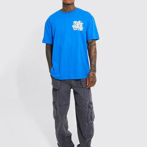 T-shirt personnalisé vintage délavé à l'acide pour hommes DTG Logo imprimé bouffant unisexe surdimensionné 100% coton pour hommes - Product Image 3