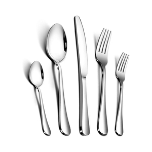 Vente en gros robuste de couverts en acier inoxydable de fabricant indien service de couverts de dîner plaqué or avec poignée plate - Product Image 4
