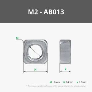 น็อตสี่เหลี่ยมทำจากเหล็กกล้าคาร์บอนสินค้าทนทานเกลียวหยาบ20ชิ้น - Product Image 3