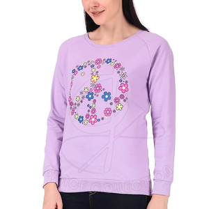 Sudadera con estampado de tendencia Active Wear Pullover con sudaderas en blanco de Pekín personalizadas para damas - Product Image 4