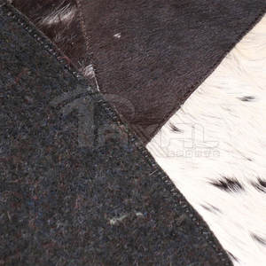 Vente directe d'usine de tapis ronds en cuir de vachette robustes taille personnalisée tapis ronds en cuir de vachette de faible quantité minimale de commande - Product Image 5