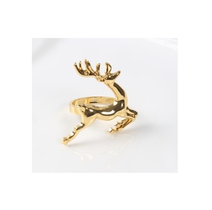 Servilleteros de ciervo de Navidad con acabado dorado a precio de venta al por mayor para cena, fiesta, restaurante, boda, hogar, Año Nuevo - Product Image 1