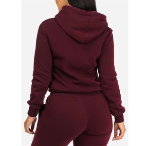Último diseño de algodón con capucha chándal comodidad Fitness Wear manga larga ropa casual secado rápido Color sólido - Product Image 3