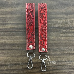 Nuevo Llavero de Cuero de Lujo, Elegante, Tallado a Mano, Personalizado, de Alta Calidad, Correa de Muñeca de Cuero Vacuno para Mujer, Llavero para Coche - Product Image 1