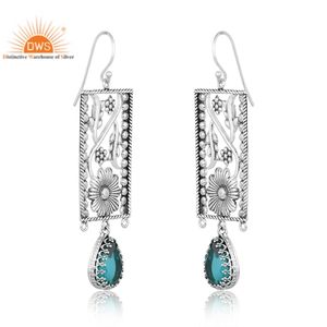 Joyería de plata de ley fina hecha a mano para mujer, joyería de plata de cuarzo aguamarina Santamaria Natural, regalo para ella - Product Image 2