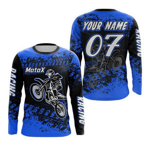 Maillot de moto en jersey anti-UV à sublimation tendance, vêtements de motocross, combinaison de moto, maillot uni, combinaisons de course de moto usagées - Product Image 3