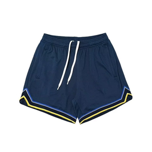 New Fashion Double <b>Layer</b> Men's Polyester Mesh Shorts for Gym Sports Fitness Beach Basketball Jogging Other Athletic Activities - Product Image 3
