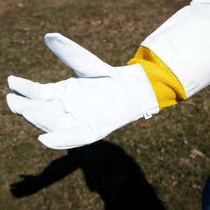 Gants de protection pour apiculteurs en peau de mouton, poignet élastique ventilé, manches longues de 36 cm, empêchent l'hibernation - Product Image 2
