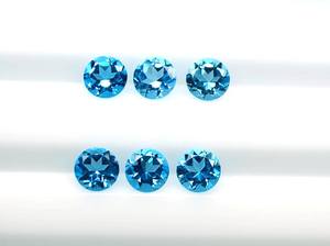 หินโทแพซสีฟ้าสวิสที่น่าตื่นตาตื่นใจขนาด5มม. ถึง10มม. ตัดเหลี่ยมเพชรพลอยลอนดอนสีน้ำเงินอัญมณีกึ่งมีค่าสำหรับการทำเครื่องประดับ - Product Image 3