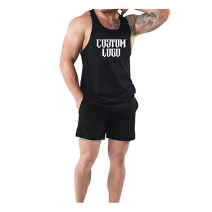 Camiseta sin mangas informal para hombre, camiseta sin mangas de rendimiento con tirantes, logotipo personalizado, de talla grande, transpirable, para culturismo - Product Image 2