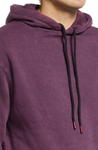 Sudadera con capucha de lana de invierno lavada con ácido de algodón de alta calidad 100% Vintage High Street 3D bordado liso teñido algodón básico mezclado - Product Image 5