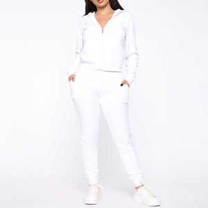 Conjunto Deportivo para Mujer con Sudadera Corta con Capucha y Pantalones Jogger, Estilo Desgastado con Lavado Ácido, 2026 - Product Image 6