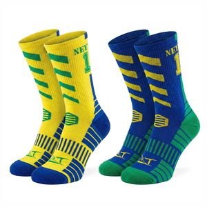 ถุงเท้าธีมฟุตบอลโลกสำหรับผู้ชาย ไซส์ 24-28 ระบายอากาศได้ดี ผลิตจากผ้าสแปนเด็กซ์และโพลีเอสเตอร์ ใช้ได้ทุกวัน ลายจุดกันลื่น ลายใบไม้ น้ำหนักเบา - Product Image 3