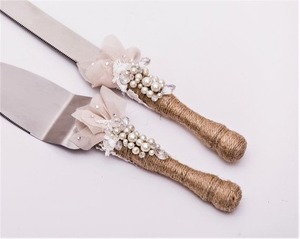 Juego de servidor de pastel de Metal de artículos para el hogar de lujo, utensilio para servir postres, vajilla de recepción de boda, herramienta de cocina - Product Image 5