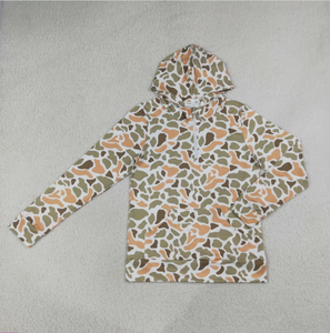 Sudadera con Capucha y Bolsillos con Cremallera para Hombre Adulto, Diseño Camuflaje Verde Amarillo del Sur - Product Image 1