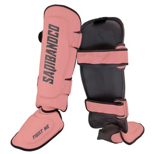 Kick Boxing <b>Shin</b> Guards Customized Leather <b>Shin</b> <b>Pad</b> Muay Thai <b>Shin</b> Guard for Trainers - Product Image 3
