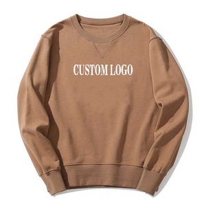 Qualité supérieure surdimensionné hommes pull sweat 100% coton polaire hommes sweats col rond Logo personnalisé basics sweats - Product Image 1